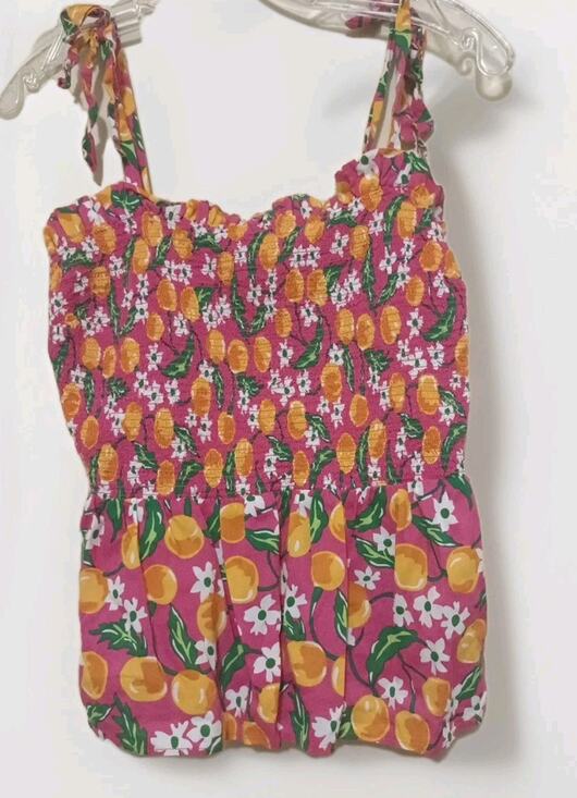 Draper James Tops - Draper James Dixie Rose Orange Blossom Taylor Smocked Top Sz S